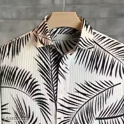 Casual Printed Shirt with Three-Quarter Sleeves