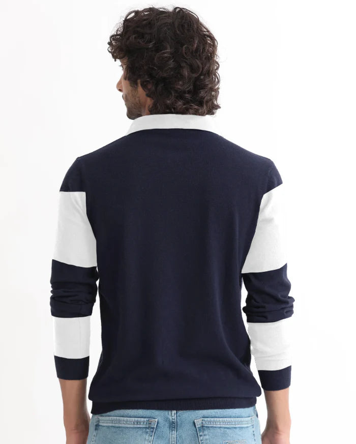 Men's Full Sleeve Color Block Sweatshirt