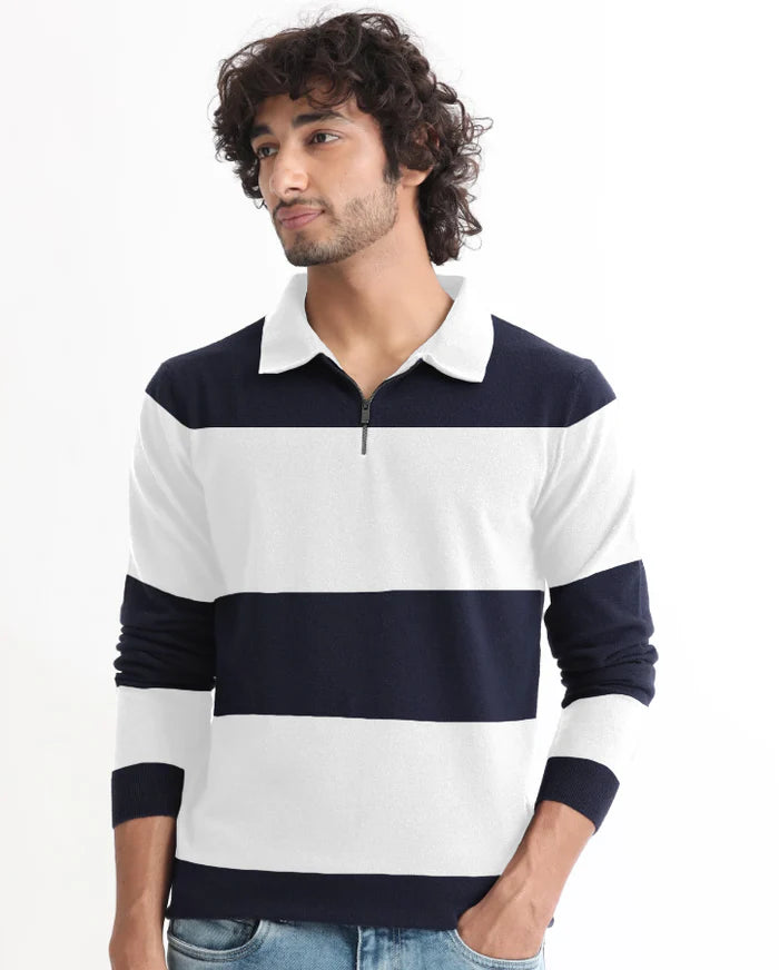 Men's Full Sleeve Color Block Sweatshirt