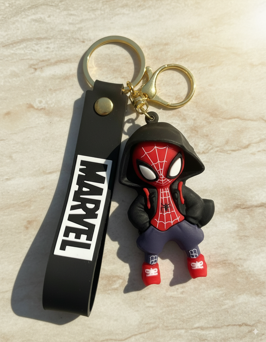 Spider Man Black Hood Keychain