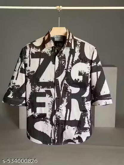 Men’s 3/4 Sleeve Printed Shirt