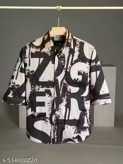 Men’s 3/4 Sleeve Printed Shirt