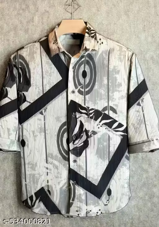 Printed 3/4 Sleeve Shirt for Men